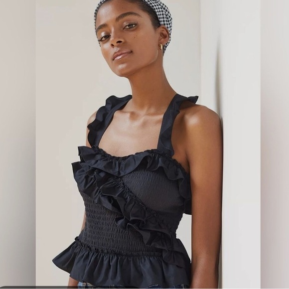 MAEVE | Ruffle Crossback Stretch Top - Picture 3 of 3